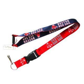 Boston Red Sox Sports Team Logo Reversible Clip Lanyard Keychain Id Ticket Holder : Sports Related Key Chains : Sports & Outdoors