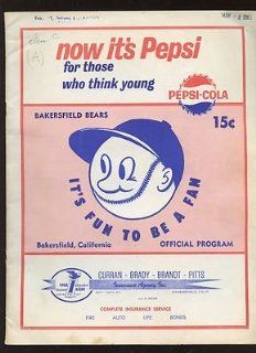 1963 Minor League Baseball Program Bakersfield Bears   MLB Programs and Yearbooks : Sports Related Collectible Event Programs : Sports & Outdoors