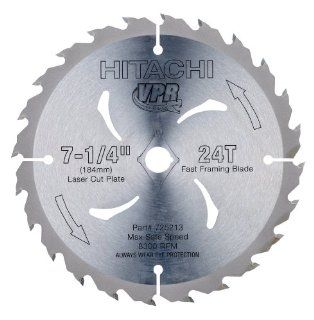 Hitachi 725213B10 24 Teeth Tungsten Carbide Tipped 7 1/4 Inch ATB VPR Saw Blade, 10 Pack   Table Saw Blades  