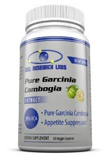 50% HCA Pure Garcinia Cambogia Extract Extreme 60 Capsules All Natural Appetite Suppressant and Weight Loss Supplement by Cell Research Labs 1200mg per day for Maximum Results: Sports & Outdoors