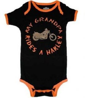 Harley Davidson Bodysuit My Grandpa Rides A Harley Infant Onesie: Clothing