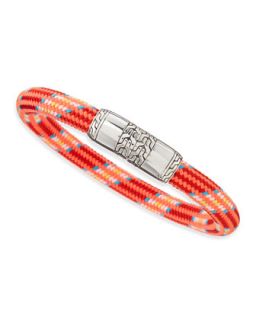 Mens Classic Chain Multicolor Cord Bracelet, Red   John Hardy   Red
