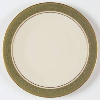 Franciscan Antique Green Salad Plate, Fine China Dinnerware   Green Embossed Ban