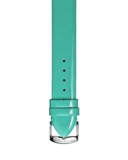 18mm Patent Leather Strap, Green   Philip Stein   Green (18mm )