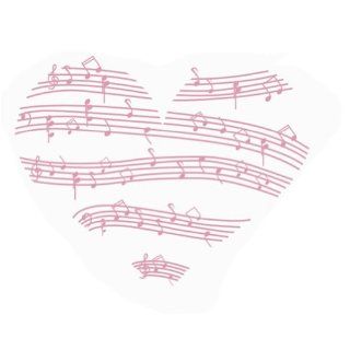 Music Heart Decals Wall Saying Vinyl Lettering Home Decor Decal Stickers Love Heart Music Notes Large Wall Decal Sticker Home Decoration Decor   Wallpaper