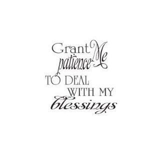 Grant Me Patience To Deal with my Blessings wall saying vinyl decal   Wall Decor Stickers