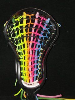 Gait Torque 3 Traditional Custom Strung Black Lacrosse Head TOR3HU  ONE OF A KIND! Custom pocket made up of several different bright and neon colors. : Sports & Outdoors