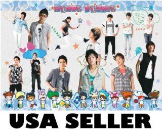 Super Junior cartoon row horiz POSTER 34 x 23.5 SuJu Superjunior Korean boy band Siwon Kyuhyun (poster sent FROM USA in PVC pipe)  Prints  