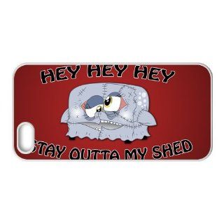 HEY HEY HEY STAY OUTTA MY SHED Printed Hard Plastic Case Cover for iPhone 5, 5s: Books