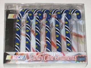 JIMMIE JOHNSON #48 Car Number & Colors CANDY CANE CHRISTMAS ORNAMENT SET (6 pack): Sports & Outdoors