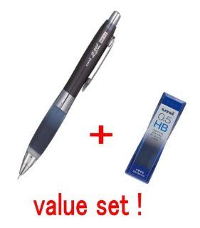 Uni ball Alpha gel Shaker Mechanical Pencil   Black   Slightly Firm Grip 0.5mm  (M5618gg1p.24) & Diamond Infused Leads [Nano Dia 40 Leads] Value Set(with Values Japan Original Discription of Goods) : Mechanical Pencils Uniball Shaker : Office Products