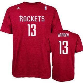 Houston Rockets James Harden Red Name and Number T Shirt : Football Apparel : Sports & Outdoors
