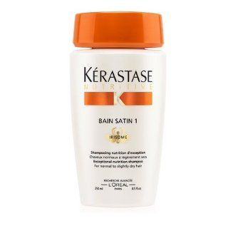 Kerastase Nutritive Bain Satin 1 Complete Nutrition Shampoo For Normal to Slightly Sensitised Hair, 8.5 Ounce : Kerastase Shampoo : Beauty