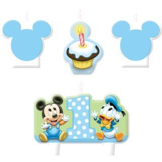 Baby Mickey Mouse 1st Birthday Mini Molded Candles Cake Disney Party Supplies: Toys & Games