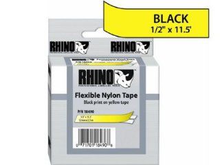 Dymo RHINO 1/2 YELLOW FLEXIBLE NYLON LABELS Specifically designed for wire & cable marking: Office Products