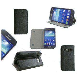Ultra Slim Case for Samsung Galaxy Ace 3 GT S7270 / GT S7272 / GT S7275   Flip Leather Folio Case / Cover and TPU smartphone Samsung Galaxy Ace 3 S7270 / S7272 / S7275 (Wifi, 3G, 4G) (PU Leather luxury accessories   Black): Cell Phones & Accessories
