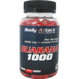 Body Attack Guarana 1000   90 Kapseln , 1er Pack (1 x 106 g): Lebensmittel & Getrnke