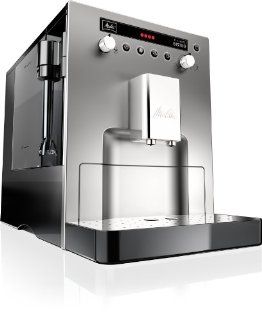 MELITTA E 960 107 Kaffeevollautomat CAFFEO BISTRO schwarz Perfect Cappuccino (2x135g Bean Select, 15 bar): Küche & Haushalt