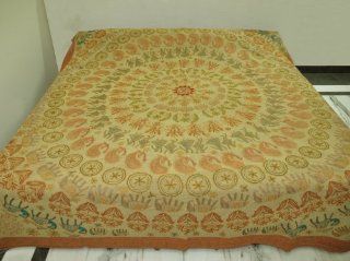 Cotton Doppel Bettlaken mit Floral Seidenfaden Stickereien Gre 103 X 86 Zoll Schmcken: Küche & Haushalt