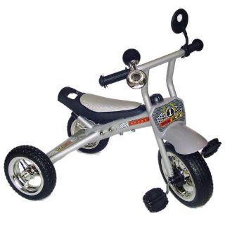 bike*star Kinder Dreirad mit Schiebestange   Farbe Silber: Spielzeug