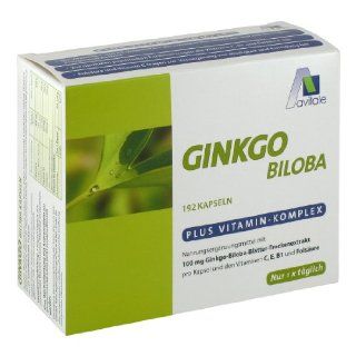 Avitale Ginkgo 100 mg Kapseln + B1, C + E, 192 Stck, 1er Pack (1 x 112 g): Lebensmittel & Getrnke