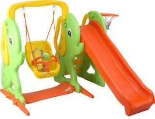 Elefant Slide Outdoor Kinderrutsche Kinder Rutsche / Schaukel und Basketball: Spielzeug