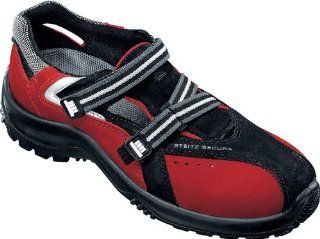 Steitz Secura Damen Sandale "Nele" EN ISO 20345 S1 schwarz/rot Gre 042: Schuhe & Handtaschen
