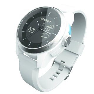 cookoo Unisex Armbanduhr, Bluetooth 4.0 Smartuhr fr iPhone und iPad, Analog Digital, Quarz, Wei: Uhren