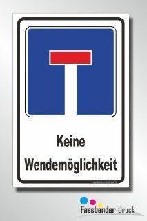 SACKGASSE KEINE WENDEMGLICHKEIT / 30x45cm Schild: Küche & Haushalt