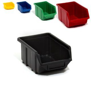 Stapelbox Sichtlagerksten Kunststoff PP 110x165x75 Gr. 1 schwarz Lagerbox: Baumarkt