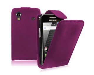 Purpurrot Leder Aufklappbare Tasche Hlle fr Samsung: Elektronik
