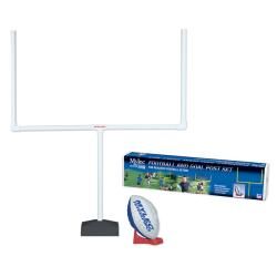 White PVC pipes Football Goalpost Set with Foam Ball and Tee