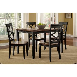 Oh! Home Charlotte Black and Cherry 5 piece Dining Set   17816604