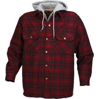 Ironton Brawny Sherpa-Lined Jacket with Hood — Dark Red