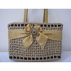 Handmade Natural Square Agel Handbag (Indonesia)