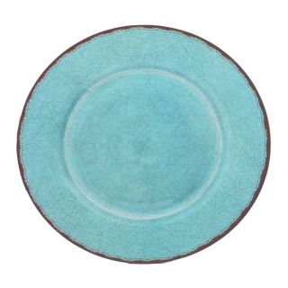 Le Cadeaux 16 in. Family Style Oval Platter   Antiqua Turquoise   Outdoor Serving Trays & Bowls