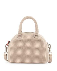 Christian Louboutin Panettone Small Spiked Satchel, Tan