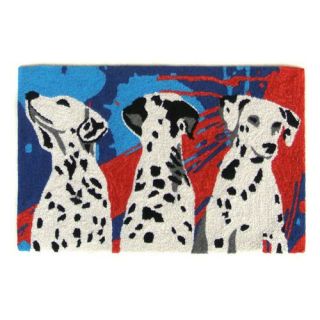 Trans Ocean Painterly Pups Indoor/Outdoor Rug   Doormats