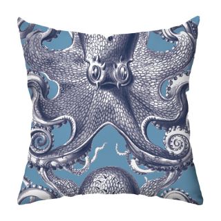 Octopus Outdoor Throw Pillow   Decorative Pillows