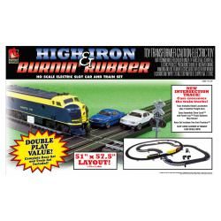 High Iron and Burnin Rubber Slot Car Racing Set  