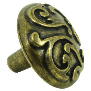 Stone Mill Hardware Ivy Brushed Antique Brass Cabinet Knobs (Pack of