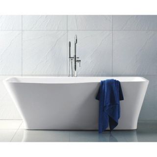 Regent 68.8 x 31.37 Rectangle Acrylic Freestanding Bathtub by Spa