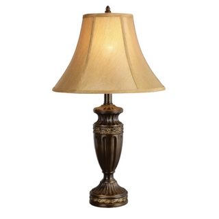 Hazelwood Home LMP Urn Shaped 24.5 H Table Lamp with Bell Shade
