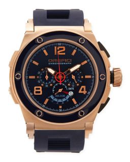 Orefici Watches Regatta Yachting Edition Watch, IP Rose Gold/Blue
