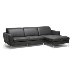 Donovan Grey Leather Modern Sectional Sofa  ™ Shopping