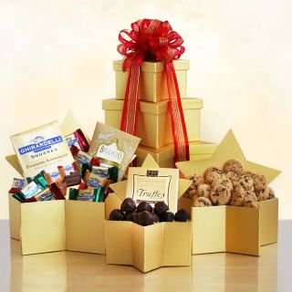 You're the Star! Gold Tower   Holiday Gift Baskets