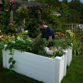 New England Arbors 6 x 6 African Keyhole Garden Bed   Raised Bed & Container Gardening