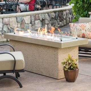 Outdoor GreatRoom Key Largo Fire Pit Table with Optional Glass Guard   Fire Pits