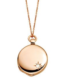 Astley Clarke 14k Rose Gold Astley Locket Necklace with Moonstone