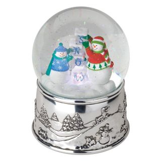 Reed and Barton Snow Cubes Musical Snow Globe
